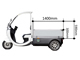 Motocarro elettrico a tre ruote tipo Pick-up